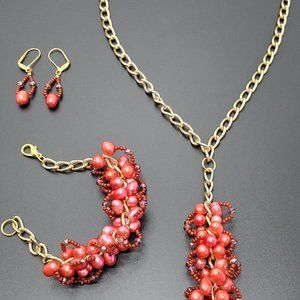 one-of-a-kind, pearl jewelry set